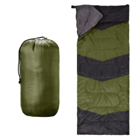 Lightweight Sleeping Bag for Backpacking, Hiking, Waterproof Compact Envelope Sleeping Bag for Cold & Warm Weather, Green