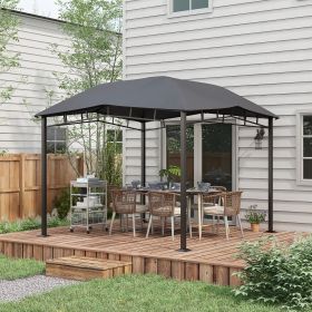 10' x 10' Soft Top Patio Gazebo Outdoor Canopy with Geometric Roof (Option: Gray-2050x160x390 mm)