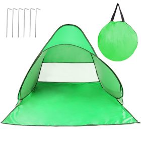 1Pc 2-3Person Beach Tent With Net Window Storage Bag 64.96 X 59.06 X 43.31in Anti-UV Automatic Waterproof For Outdoor Beach Camping Fishing Park (Option: Green)