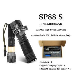 Black Friday Multi-functional High-Power All-in-One Variable Zoom Strobe Tactical Flashlight With Soft Camping Lamp (Option: Economical model)