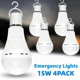 8PCS/4PCS Rechargeable LED Light Bulbs 80W Equivalent 1200mAh Battery Backup for Power Outages Emergency Use A19 Size E26/E27 Socket Portable Fla (Quantity: 4-PCS)